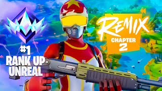 Chapter 2 UNREAL RANK SPEEDRUN 🏆 Fortnite OG Remix 1 Controller Player with HANDCAM 🎮 👑 [upl. by Menedez]