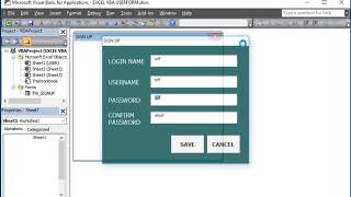 EXCEL VBA USERFORM Part 0 2 SIGNUP [upl. by Stent]