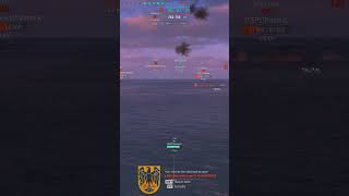 Warships🏴‍☠️  Battleship gets focused by fun police worldofwarships wows cqc [upl. by Yonita]