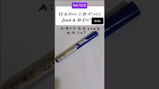 Ratios Ratio combining find ABC shorts maths mathstricks [upl. by Killarney]