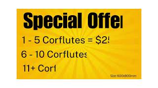 Corflute Special Offer [upl. by Nylhtak]