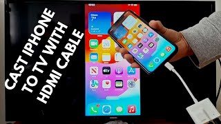 How to Connect iPhone to TV with HDMI cable Screen mirroring without internet [upl. by Hamal]