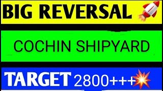 COCHIN SHIPYARD SHARE LATEST NEWS TODAYCOCHIN SHIPYARD SHARE ANALYSISCOCHIN SHIPYARD SHARE [upl. by Pernell]