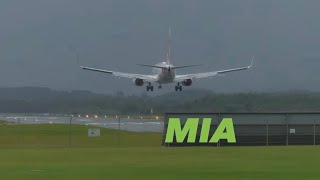 Plane spotting landing coolangatta in the rainMagnificent [upl. by Thanasi960]