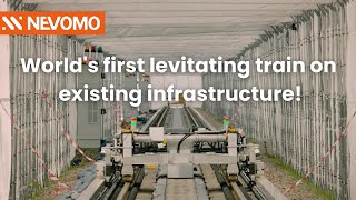 Worlds first levitating train on existing infrastructure  MagRail by Nevomo [upl. by Neemsay]