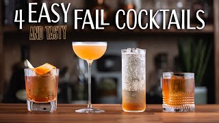 4 EASY Fall Cocktails You need to try [upl. by Colbye103]