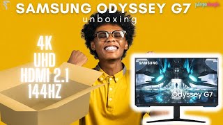 NEW Samsung Odyssey G70A 4K Gaming monitor  Unboxing [upl. by Alyahc196]