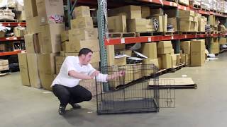 How to Setup a Dog Crate with DoubleDoors  Cage wDivider  Live by Tv Host Bill Confidence [upl. by Corbett]