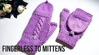 Fingerless Gloves to Mittens  Knitting Tutorial in Urdu [upl. by Griffin]