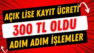 Açık Lise Kayıtları Başladı [upl. by Greyso378]