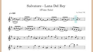 Flute Sheet Music Salvatore by Lana Del Rey PDF [upl. by Varini]