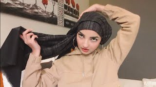 Turban Hijab with Earrings Easy Method Quick Tutorial [upl. by Nolan]