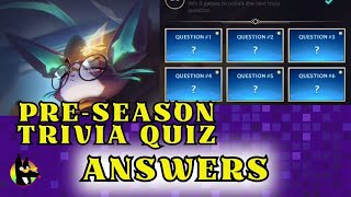 PRESEASON TRIVIA QUIZ  ANSWERS  Wild Rift [upl. by Christin]