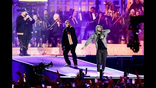 Eminem performs quotHoudiniquot quotWelcome 2 Detroitquot quotSing For The Momentquot amp quotNot Afraidquot in Detroit 2024 [upl. by Atinrehs871]