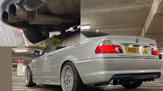 Best Cat back BMW E46 330Ci Sound Custom Exhaust Stock Headers [upl. by Aitnic]