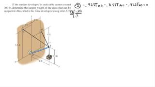 Determine the largest weight of the crate that can be supported [upl. by Devitt]