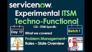 ITSM Batch 1  Day 17  Problem Management  Role  States Overview Shorts Short [upl. by Marienthal]