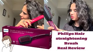 Best Philips hair straightener BrushReal Review  Frizzy hair solution gadgets viral viralvideo [upl. by Asila]