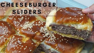 HOW TO MAKE THE BEST CHEESEBURGER SLIDERS  CHEESEBURGER SLIDERS RECIPE [upl. by Chandless]