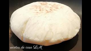 PAN DE PITA EN SARTEN SIN HORNO  PAN ÁRABE RECETA FÁCIL Y ECONÓMICA [upl. by Livvyy]