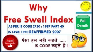 Free swell Index I How to determine free Swell index of soil I Full Details I Hindi me As IS CODE [upl. by Ecydnak]