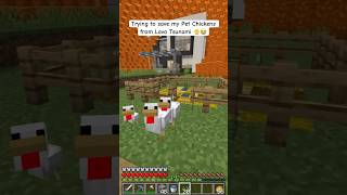 Saving my Chickens from a Lava Tsunami in Minecraft minecraft [upl. by Edward726]