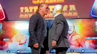 91 Aniversario del CMLL  Lucha estrella en mano a mano Místico vs Chris Jericho [upl. by Ettelliw]