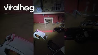 Neighbors Help Those in Trapped in Cars by Sudden Flash Flood  ViralHog [upl. by Evadnee330]