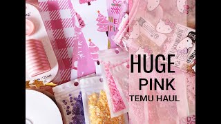 Huge PINK Temu Haul [upl. by Bonita]