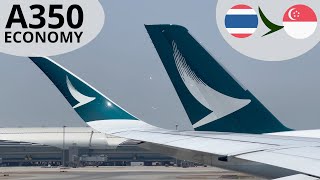 A Perfect Flight Onboard CATHAY PACIFIC A350 Economy Class [upl. by Mannos473]