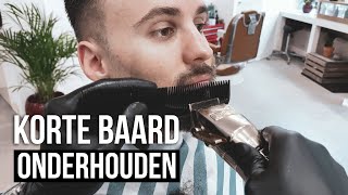 Korte baard onderhouden  Volledige barbersessie met pro technieken  Adrien [upl. by Ynafetse446]