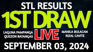 Stl Result Today 1st draw September 03 2024 STL Batangas Live [upl. by Rocca89]