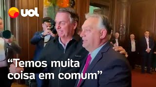 Bolsonaro encontra premiê da Hungria na Argentina [upl. by Nygem969]