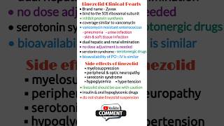 Antibiotics pharmacology Linezolid pharmacology pharmacology made easy antibiotics short video [upl. by Vandervelde]