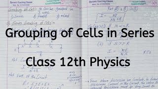 Series Grouping of Cell Chapter 3 Current Electricity Class 12 Physics [upl. by Ardua731]