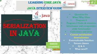 Custom Serialization amp Deserialization  Serialization In Java 7  Core Java Tutorial [upl. by Hedaza262]