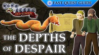 The Depths Of Despair Quest  OSRS Quality Quick Guide 2024 [upl. by Corotto595]