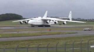 ANTONOV 225 TAXI AND TAKEOFF PRESTWICK AIRPORT [upl. by Moguel]