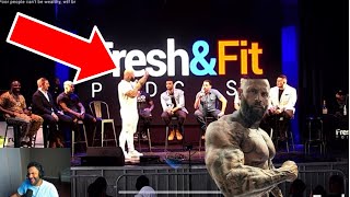 Wes Watson Almosts SMACKS Andrew Wilson On Fresh And Fit Live Show [upl. by Malissia]