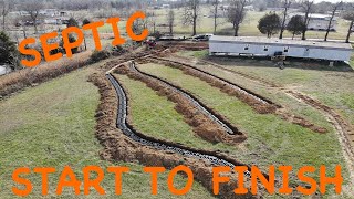 Septic System Installation Start to Finish [upl. by Melania]