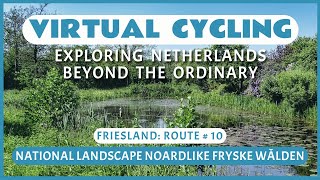 Fietsroute Nationaal Landschap Noardlike Fryske Wâlden  Virtueel Fietsen [upl. by Nednyl483]