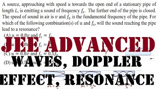 Jee advanced 2021 paper 2 question 2 A source approaching with speed 𝑢 towards the open end of a [upl. by Niveg]