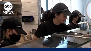 California minimum wage of at least 20 for fastfood workers to take effect Monday [upl. by Ramso138]