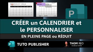 Créer un CALENDRIER personnalisé avec PUBLISHER Tutoriel FR [upl. by Nhoj]