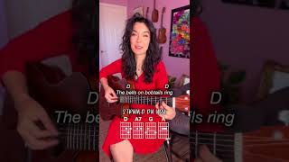 Jingle Bells Easy GUITAR tutorial [upl. by Fay]