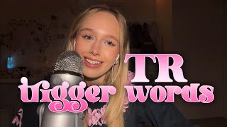 ASMR TRSOUND TRIGGER WORDS  binural mic [upl. by Llenrahc]