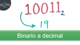 Convertir un número de binario a decimal  Sistemas de numeración 6 de 13 [upl. by Oza]