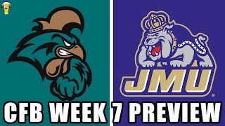 Coastal Carolina Chanticleers vs James Madison Dukes Prediction  Week 7 College Football  101024 [upl. by Berfield]