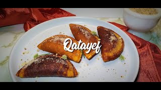 Qatayef Middle Eastern Pancakes Filled amp Fried  EatMee Recipes [upl. by Isnam]