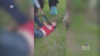 Caught on Cam Neighbours violently stop Surrey home invasion as it happens [upl. by Ecnarretal992]